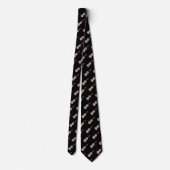 Cravate Motif violon - rose et noir (Dos)
