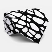 Cravate Motif Web gothique noir et blanc (Roulé)
