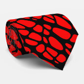 Cravate Motif Web gothique rouge et noir (Roulé)