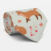 Cravate Motif Whimsical Fox (Roulé)