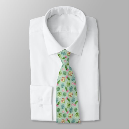 Cravate Motif Wild Cactus (Attaché)