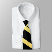 Cravate Motif Zag Gold et Black Zig (Attaché)