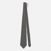 Cravate Motif Zebra Argent Noir (Devant)