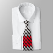 Cravate Motif ZIGZAG - noir blanc gris + votre idée (Attaché)