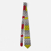Cravate Motif ZIGZAG - noir blanc gris + votre idée (Dos)