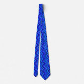 Cravate Motif zigzag rayures bleues (Dos)