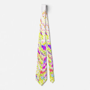 Cravate Motifs Abstraits colorés brillants multicolores