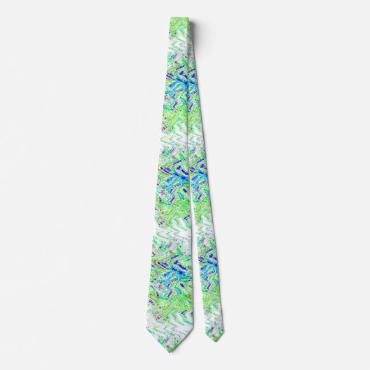 Cravate Motifs  Abstraits couleur vert clair 2023 (Devant)