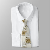 Cravate Motifs de Ancient lion sculpture (Attaché)