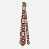 Cravate Motifs de fleurs colorés (Devant)