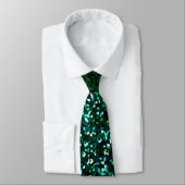 Cravate Motifs de Parties scintillant Vert bleu Cool Abstr (Attaché)