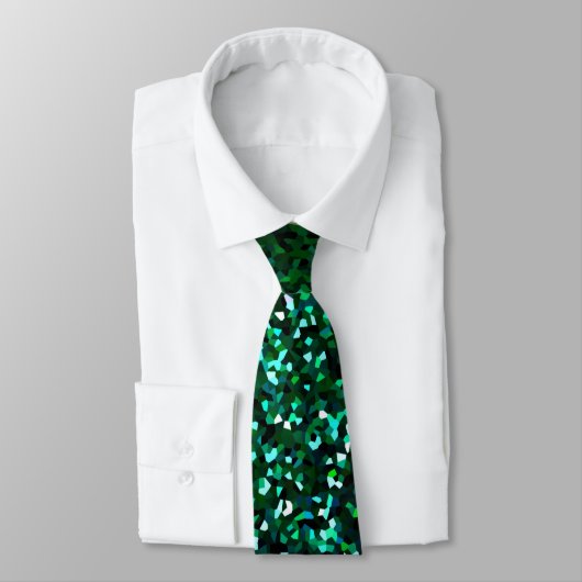 Cravate Motifs de Parties scintillant Vert bleu Cool Abstr (Attaché)