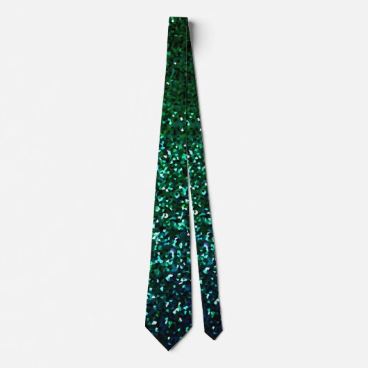 Cravate Motifs de Parties scintillant Vert bleu Cool Abstr (Devant)
