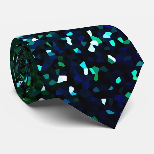 Cravate Motifs de Parties scintillant Vert bleu Cool Abstr (Roulé)