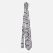 Cravate Motifs élégants chic marbre gris argent blanc (Dos)