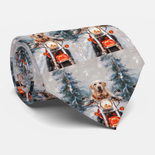 Cravate Moto à chiens Labrador Noël