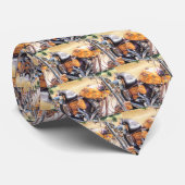 Cravate Moto de "EL Diablo" dans l'aquarelle de désert (Roulé)