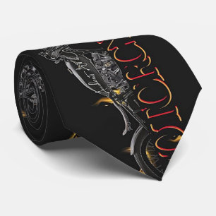 Cravate moto noir
