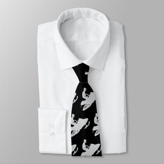 Cravate motoneige en gris (Attaché)