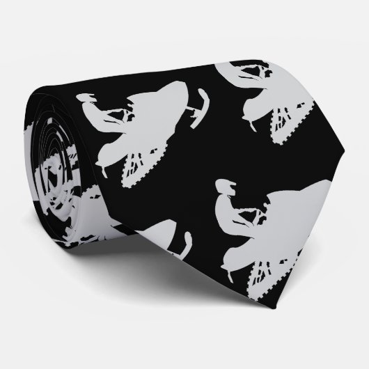 Cravate motoneige en gris (Roulé)