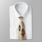 Cravate Motos aquarelle, motards, course, motocycli (Attaché)