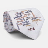 Cravate Mots de conscience de grippe aviaire sur la (Roulé)