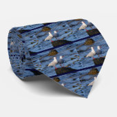 Cravate Mouettes argentées (Roulé)