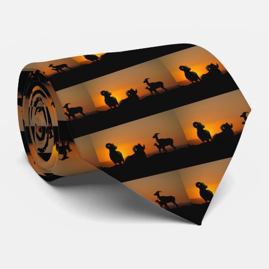 Cravate Mouflons d'Amérique (Roulé)