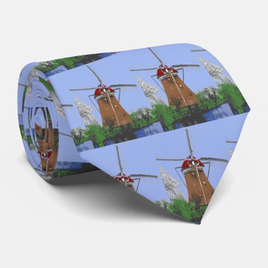 Cravate Moulin à vin néerlandais, (Roulé)