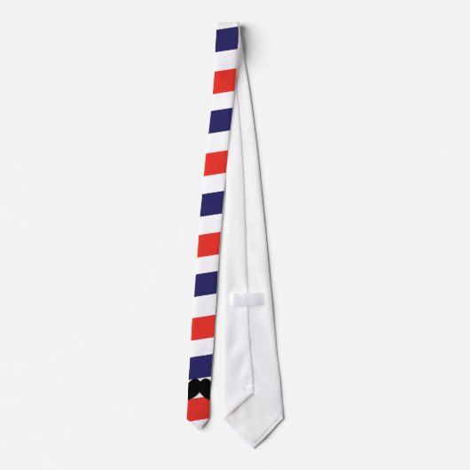 Cravate Moustache avec les rayures rouges, blanches et (Dos)