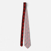 Cravate Moustache Buffalo Plaid Motif noir et rouge (Dos)