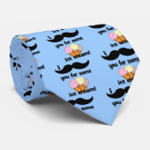 Cravate Moustache I vous pour de la crème glacée ! (Roulé)