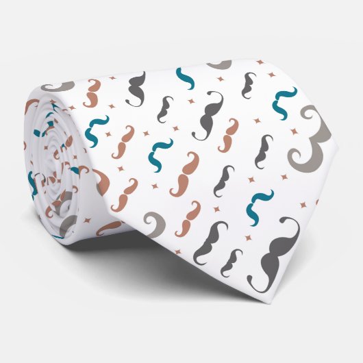 Cravate Moustache lunaire Medley (Roulé)