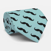 Cravate Moustache noire (Roulé)