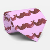 Cravate Moustache rose de Bling (graphique de parties (Roulé)