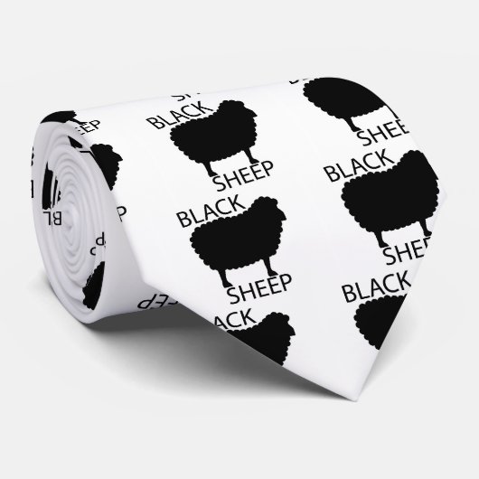 Cravate Moutons noirs (Roulé)