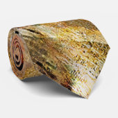 Cravate Mouvements - Tonalité Terre Hommes Abstraits (Roulé)