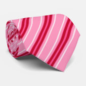 Cravate Moyens du siècle moderne rayures, rose et bordeaux (Roulé)