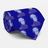 Cravate Mozart bleu (Roulé)