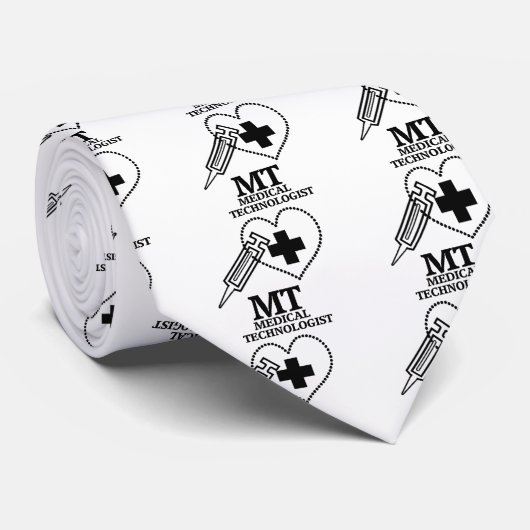 CRAVATE MT LOGO SYRINGE HEART MÉDICALE TECH (Roulé)