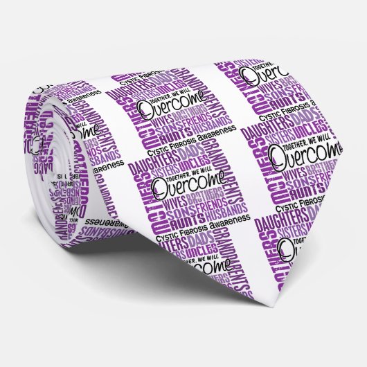 Cravate Mucoviscidose carrée de famille (Roulé)