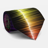 Cravate Multi Coloured Sound Wave Necktie (Roulé)