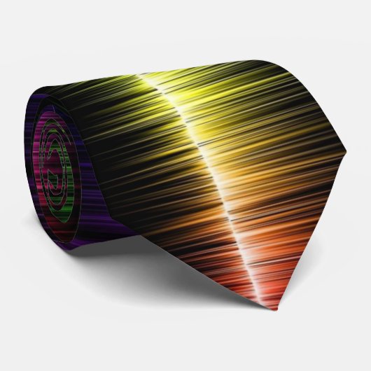 Cravate Multi Coloured Sound Wave Necktie (Roulé)