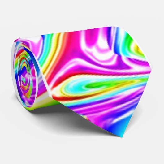 Cravate multicolore audacieuse d'ouragan (Roulé)