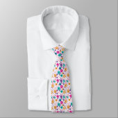 Cravate multicolore Beau motif à fleurs élégant (Attaché)