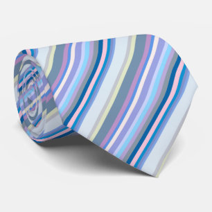 Cravate Multicolore jaune/gris/beige/rose/violet/bleu
