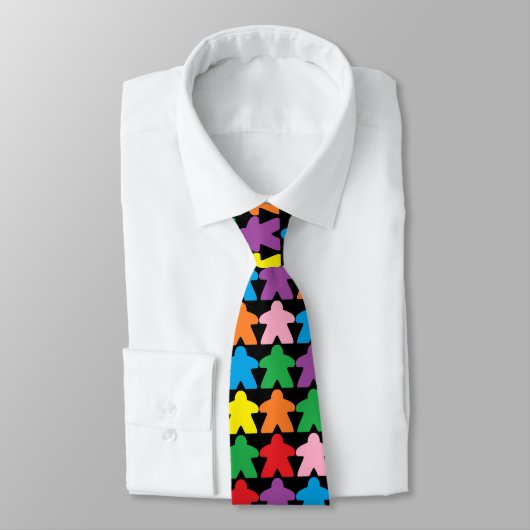 Cravate Multicolore Meeples Necktie (Attaché)