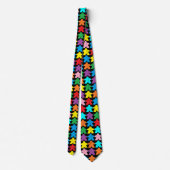 Cravate Multicolore Meeples Necktie (Dos)