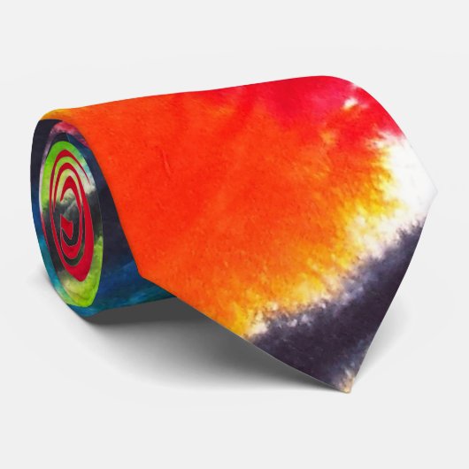 Cravate Multicolore teignez en nouant (Roulé)