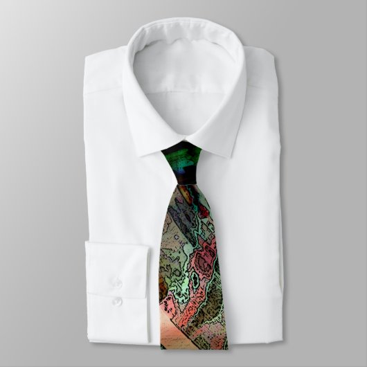 Cravate multicolore verte (Attaché)